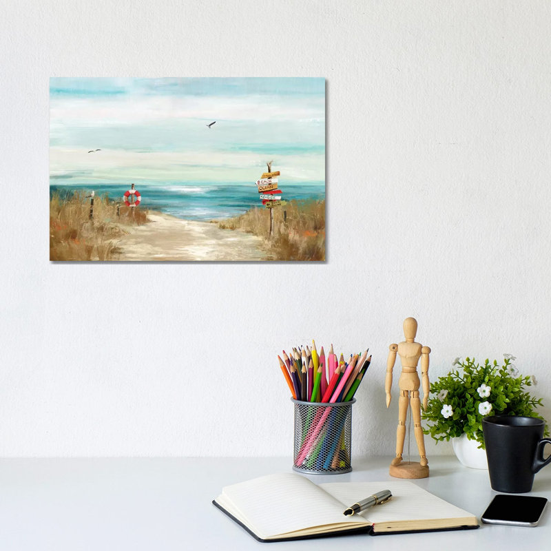Beach Bird by Aimee Wilson - Wrapped Canvas Painting, 20.32 cm H x 30.48 cm W