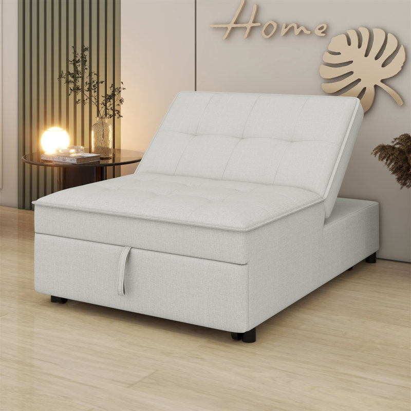 Multi-Function Folding Chair Bed With Storage Pocket And USB Port