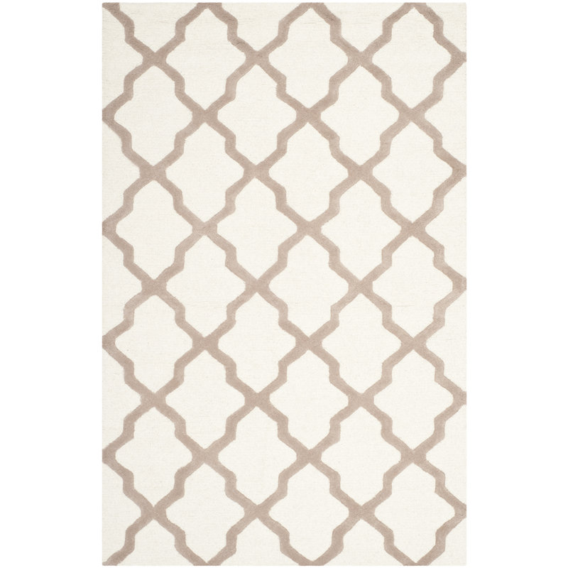 Darbonne Geometric Wool Hand Woven Area Rug, Rectangle 183 x 274 cm