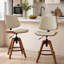  Tabourets de bar pivotants à hauteur réglable avec dossier, tabouret de comptoir moderne en similicuir pour îlot de cuisine -1632543307-1632543310