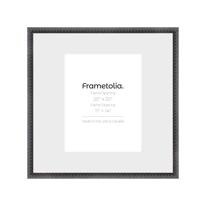 Cadre mural Frametolia Art Deco, 20 po x 20 po, Noir