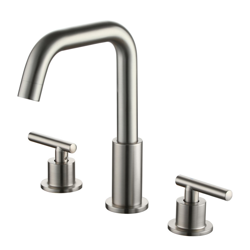 Widespread 2-handle Bathroom Faucet, Brushed Nickel