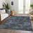 Machine Washable Indoor/Outdoor Chantille ACN1109 Teal Rug-109485310