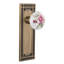 Mission Plate with White Rose Porcelain Door Knob-1031922134-1036970981