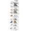 Étagère à chaussures rotative, étagère de rangement rotative à 8 niveaux, organisateur de chaussures pivotant sur 360 °, pouvant contenir 32 paires de chaussures (8 niveaux, blanc)