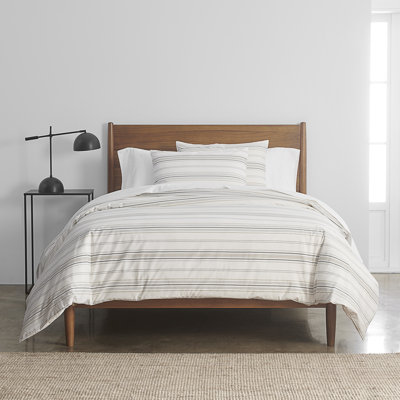 Ensemble de housse de couette 100% coton ultra doux 3 pièces - Rayures
