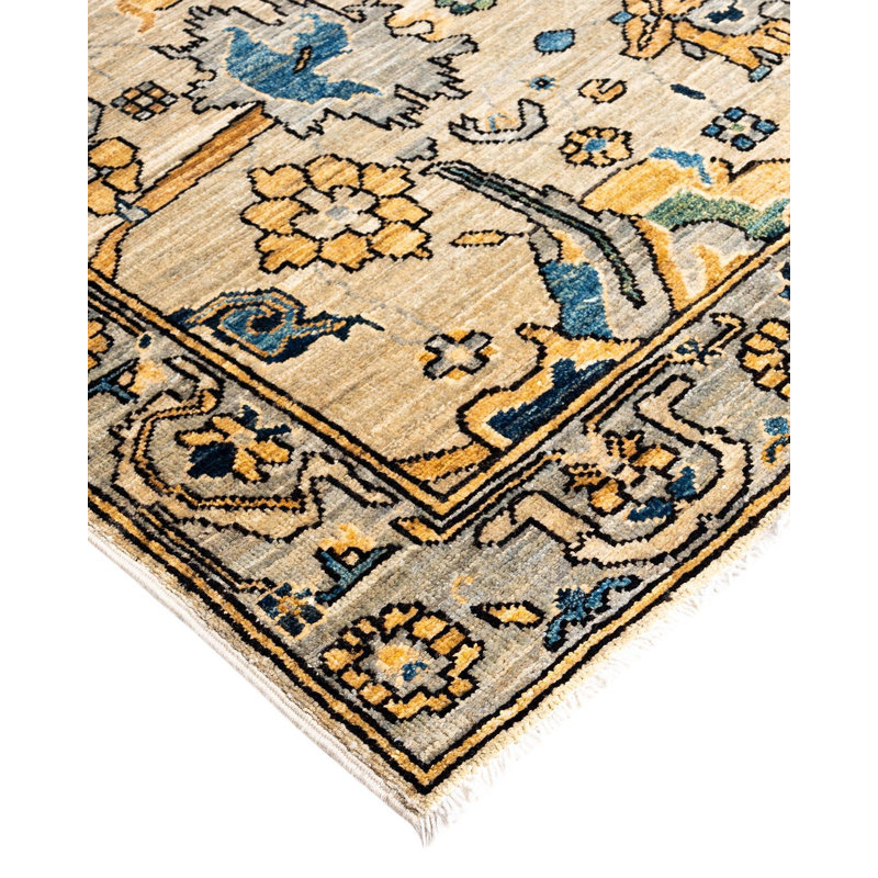 Serapi One-of-a-Kind 4' 0" X 5' 11" Hand Knotted Area Rug