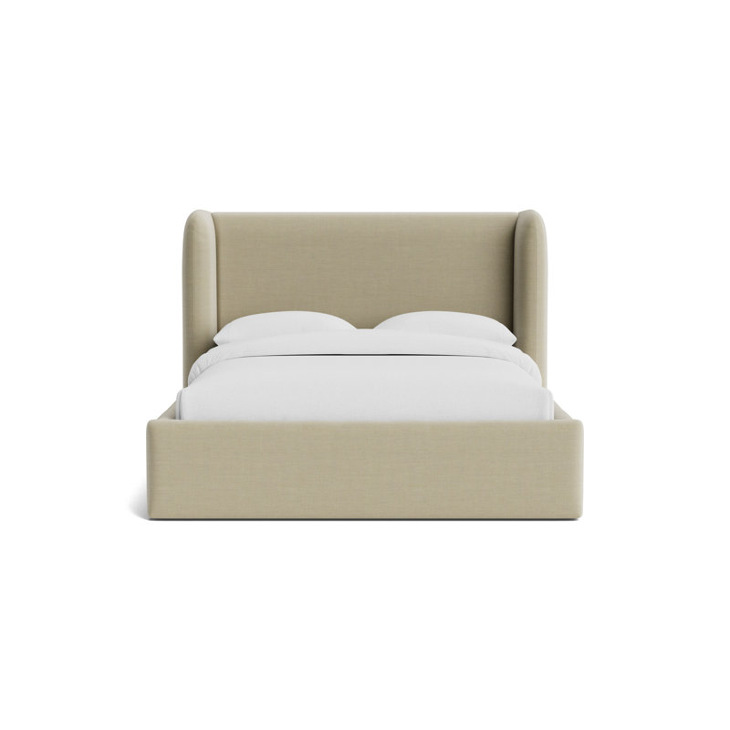 Niles 48 Floating Rail Bed, King, Performance Linen - Flax
