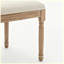 Ensemble de 2 chaises de salle à manger en lin beige ferme, structure en bois massif avec dossier large