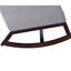 Chaise berçante moderne gris acier avec dossier rectangulaire captivant en couleur