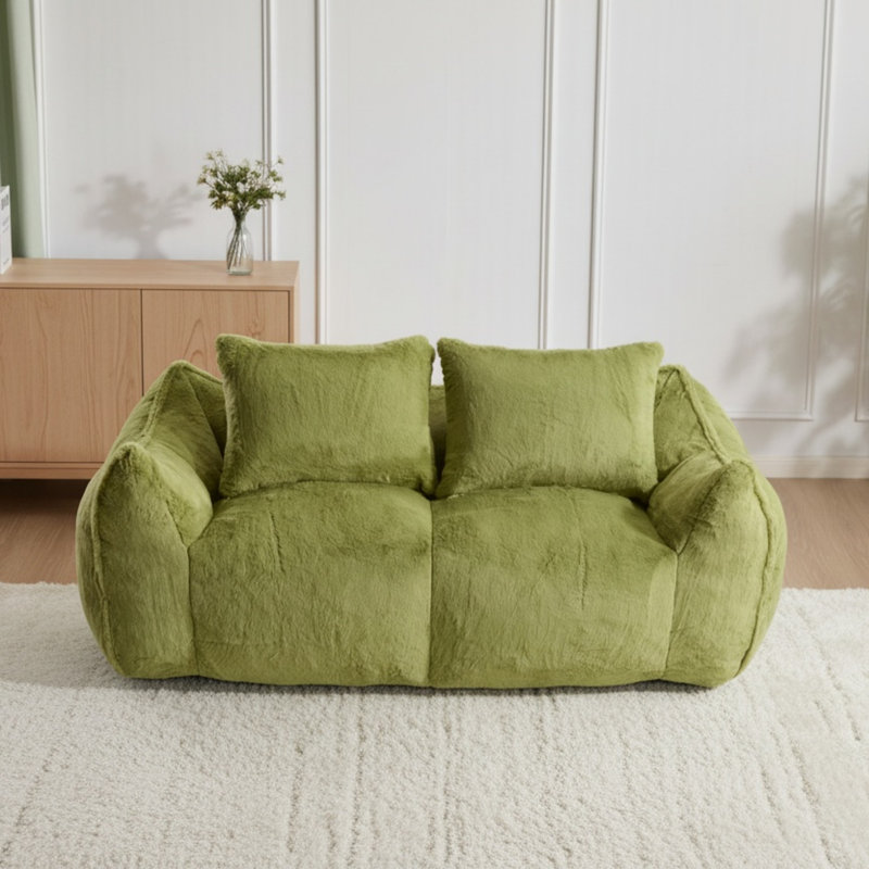 Fauteuil de lecture Loveseat Leisure, Tissu vert