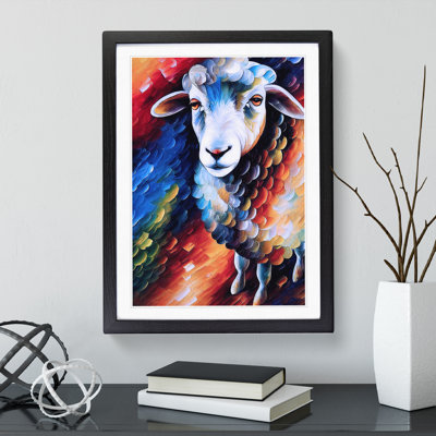 Portrait Of A Sheep No.1 - Single Picture Frame Painting