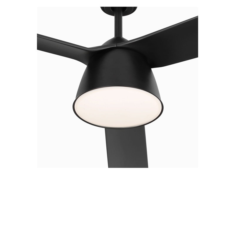 Studio Smart 60 LED Ceiling Fan, Midnight Black