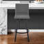 Chaise de bar pivotante 26 po en similicuir et fer