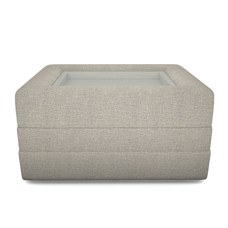 Boyden Ottoman with Wood Tray, Casa Blanca, Impala Storm