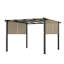 10 pi. L 10 pi. Pergola d'extérieur en acier avec abat-jour beige