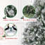 Arbre de Noël enneigé 4 pi de qualité supérieure avec lumières DEL chaudes et base en métal