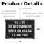 Enseigne en plastique 10 po x 14 po Ne pas garer ou rouler sur l'herbe-119525111