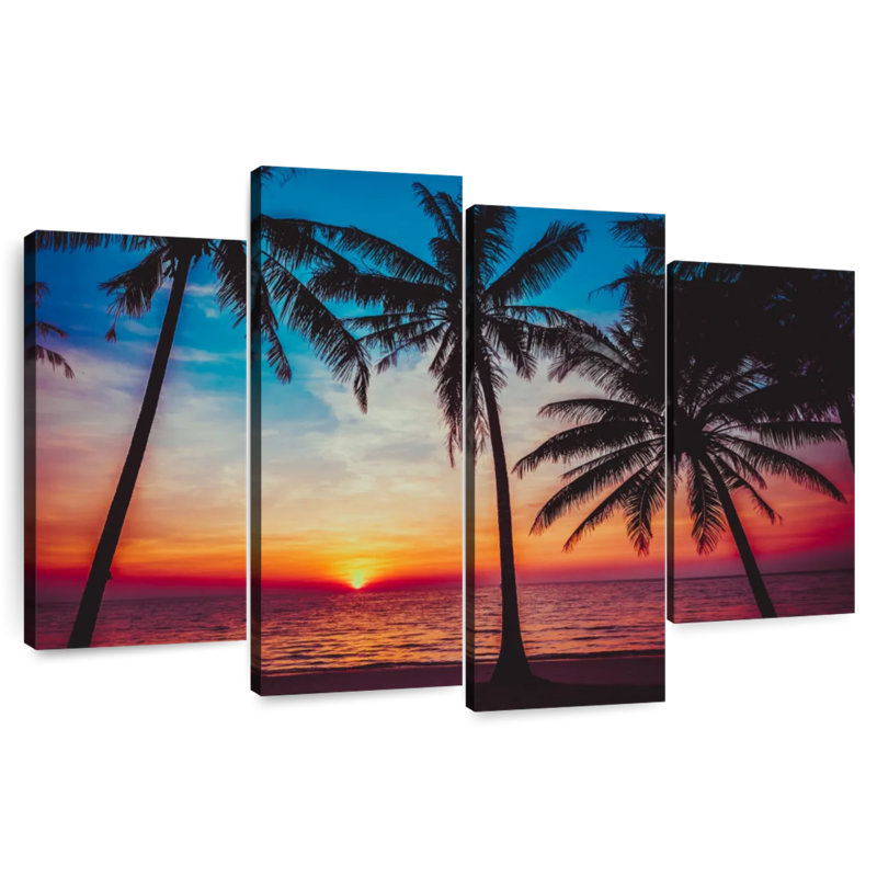Gillard, coucher de soleil tropical Gillard, H 27 po x l 43 po