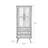 Black+Brown Solid Wood+Iron+Glass Display Cases-120279270
