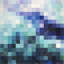 Pixelized Landscape - Reproduction abstraite moderne encadrée pour la décoration-592182009