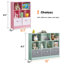 Bibliothèque de rangement à 3 niveaux, 10 cubes ouverts avec tiroirs en tissu et vitrine en bois