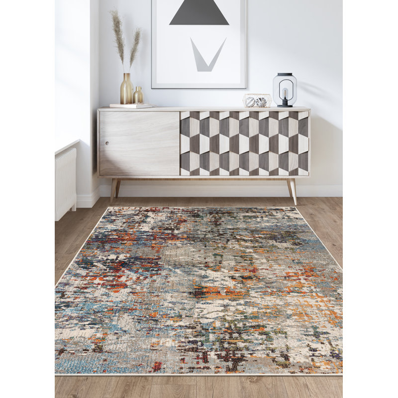 Antebi Abstract Area Rug, Rectangle 160 x 230 cm
