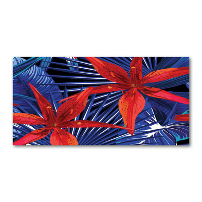 Tropical Flowers - Wrapped Canvas Print