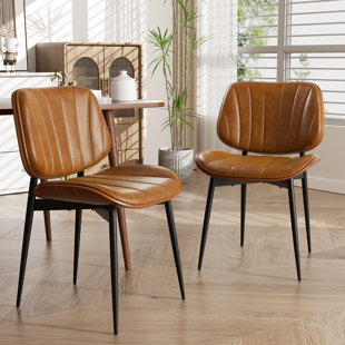 PU Leather Upholstered Dining Chairs,Side Chair for Dining Rooms,Kitchens,Living rooms (Set of 2)
