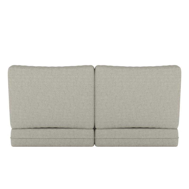 Sunbrella® Outdoor Loveseat Seat / Back Cushion, Spectrum Dove Sunbrella® Plainweave