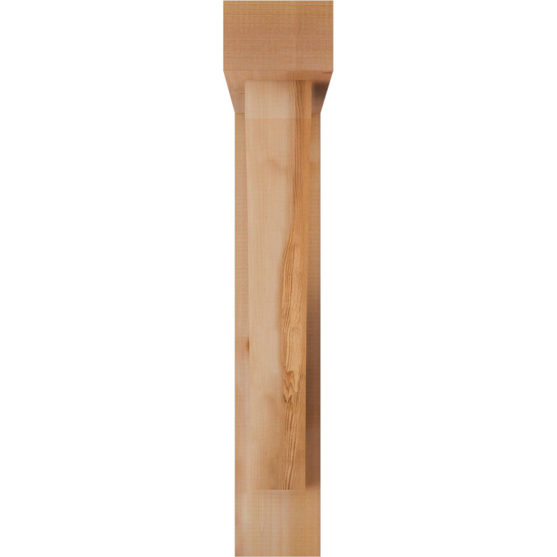 Thorton Block Bracket with Offset Brace, 32 x 28, 5 1/2"W Western Red Cedar (Smooth)