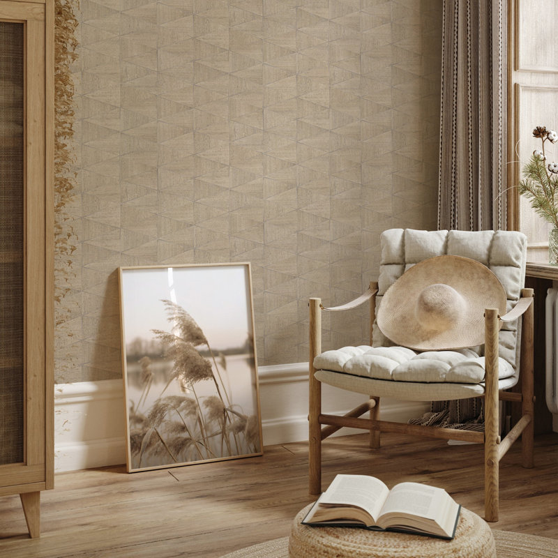 33cmm x 33cm Matte Wallpaper Roll, Light Brown