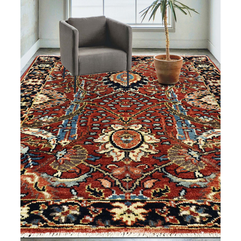 Hand Knotted Wool Oriental Area Rug, Rectangle 3' x 5'