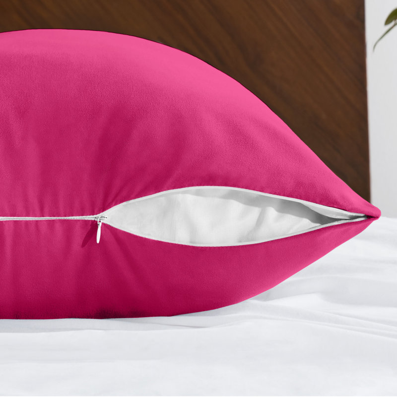 Microfiber Body Pillowcase - Zipper Closure, Pink