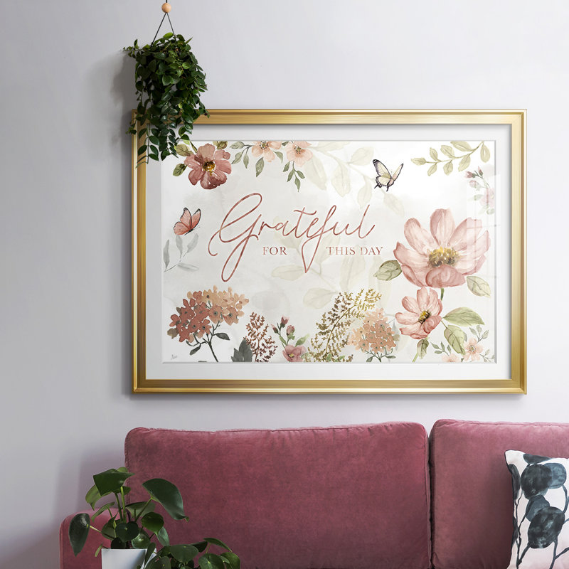 Summers Grateful, reproduction d'art sur papier, H 15 po x l 21 po x P 1,5 po, Or