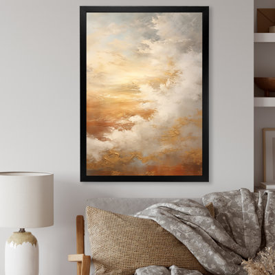 Nuage de minimalisme beige sur toile