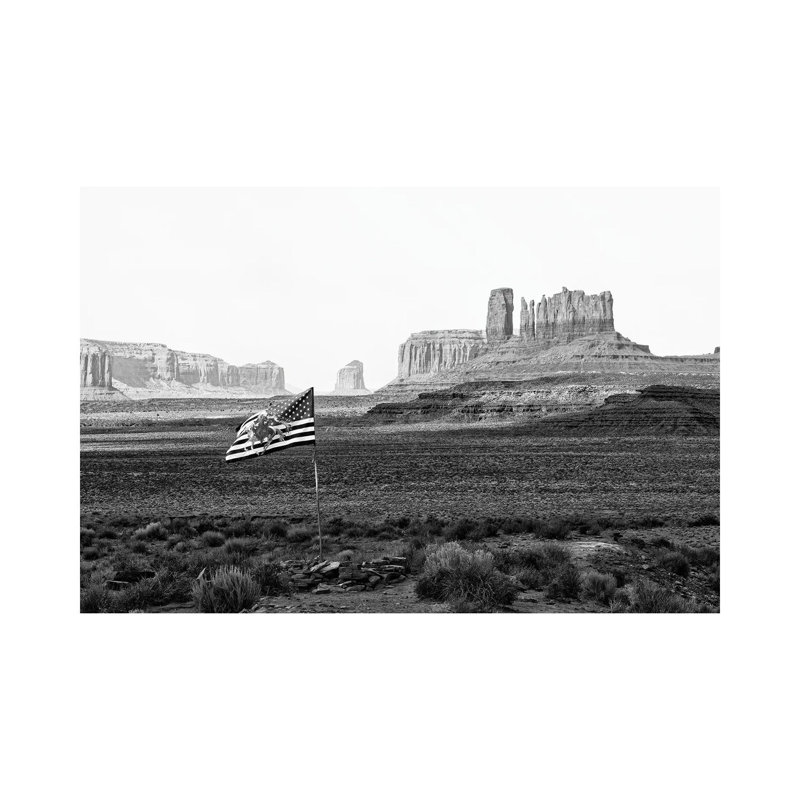 Black Arizona Series - Monument Valley Navajo Tribal Park - Wrapped Canvas Print, 20.32 cm H x 30.48 cm W