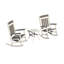 Ensemble de 3 chaises berçantes d'extérieur