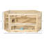 Cage en bois pour hamster - 3 niveaux avec balançoires à bascule, bouteille d'eau et centre d'activités intriguant