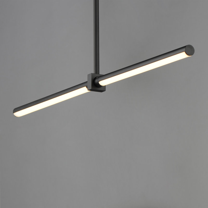 Luminaire suspendu à 2 lumières, Noir