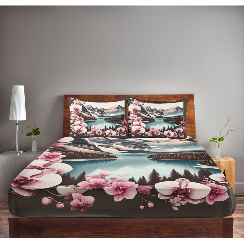Ensemble de draps et taies décoratives Ambesonne-sd1067, Ensemble de draps pour lit double avec 2 taies d'o