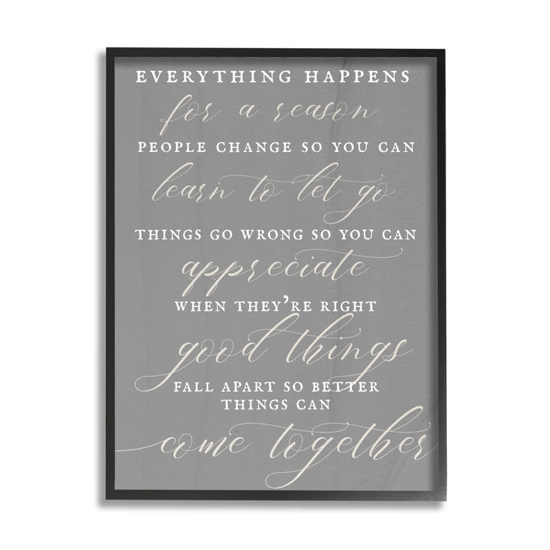 Good Things Fallpart, Giclée encadrée noir minuit, H 30 po x l 24 po x P 1,5 po
