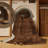 Machine Washable Solid Brown Area Rug