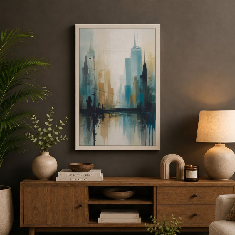 Print, 24x16 - 61.0 x 40.6 cm, Teal Border
