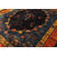Tapis antique bleu et rouge en laine