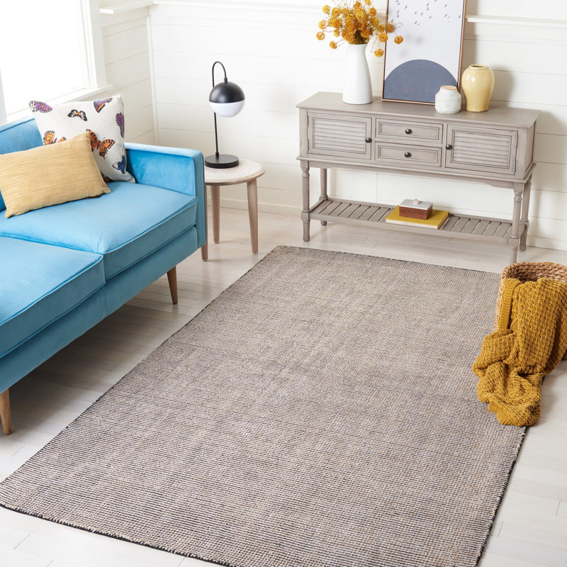 Tapis rayé performance tissé à la main Elliza, Rectangle 5 pi x 8 pi