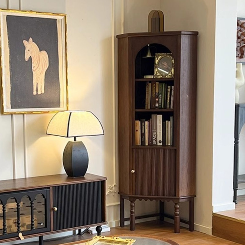 Retro Three Cornered Cabinet, Brown