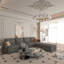 Canapé modulaire moderne avec rangement, canapé en chenille en forme de U 6 pour le salon, grand lit modulaire de 123 po