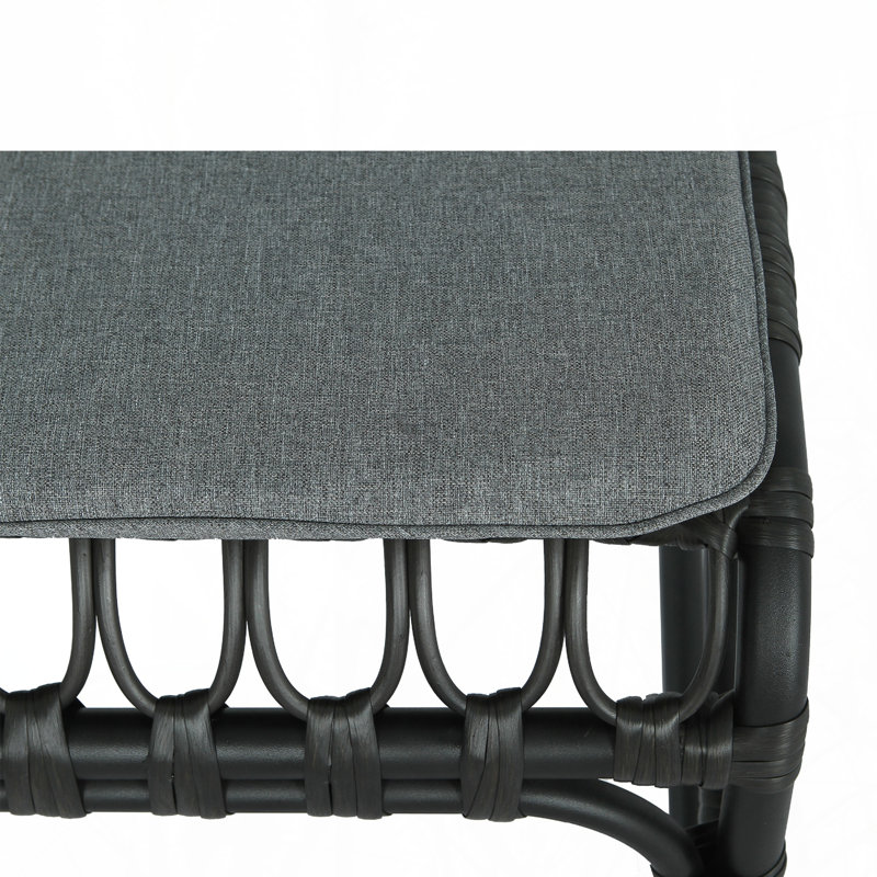 Chaises de patio, Gris / Noir