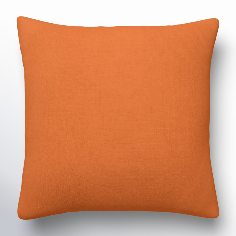 Navy Linen Square Throw Pillow Cover 20" x 20"